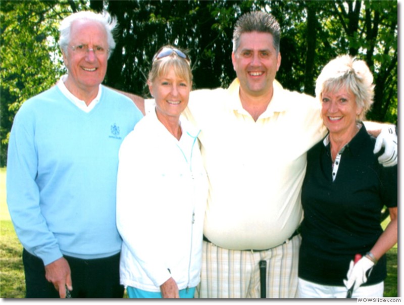 At Russ Abbot Golf Classic with Peter and Megs James and Julie Hilliard