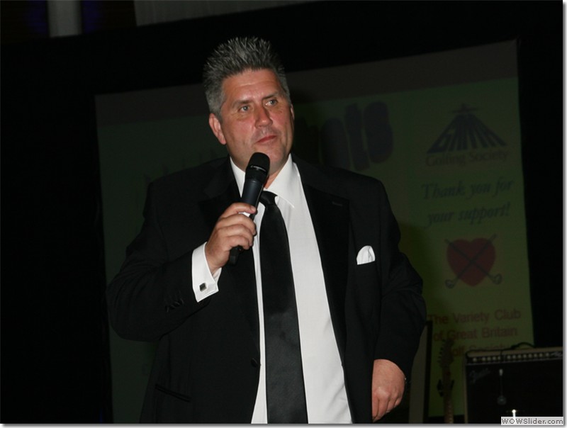 Performing at the Russ Abbot Golf Classic Gala Dinner