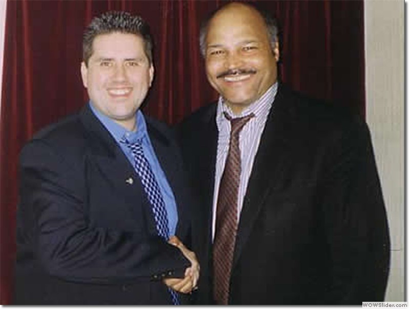 With former World Light Heavyweight Champion John Conteh