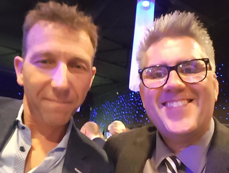 With Mike Atherton