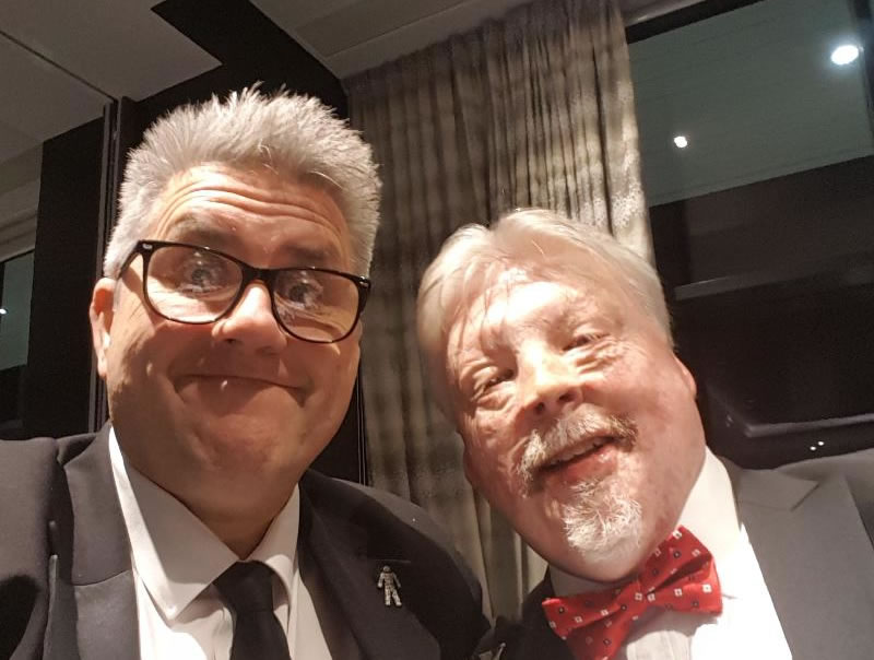 With Simon Weston